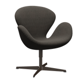 3320 Svanen Loungefåtölj, stomme i brun brons av Arne Jacobsen - Hallingdal - 153 Light Charcoal - Jacobsen Plus