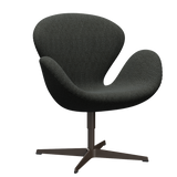 3320 Svanen Loungefåtölj, stomme i brun brons av Arne Jacobsen - Hallingdal - 368 Black/Grey - Jacobsen Plus