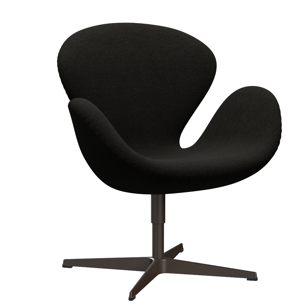 3320 Svanen Loungefåtölj, stomme i brun brons av Arne Jacobsen - Hallingdal - 376 Brown/Dark Grey - Jacobsen Plus