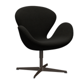 3320 Svanen Loungefåtölj, stomme i brun brons av Arne Jacobsen - Hallingdal - 376 Brown/Dark Grey - Jacobsen Plus