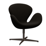 3320 Svanen Loungefåtölj, stomme i brun brons av Arne Jacobsen - Hallingdal - 390 Dark Brown - Jacobsen Plus