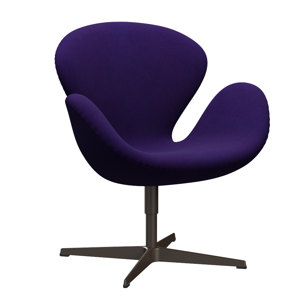 3320 Svanen Loungefåtölj, stomme i brun brons av Arne Jacobsen - Hallingdal - 702 Purple - Jacobsen Plus