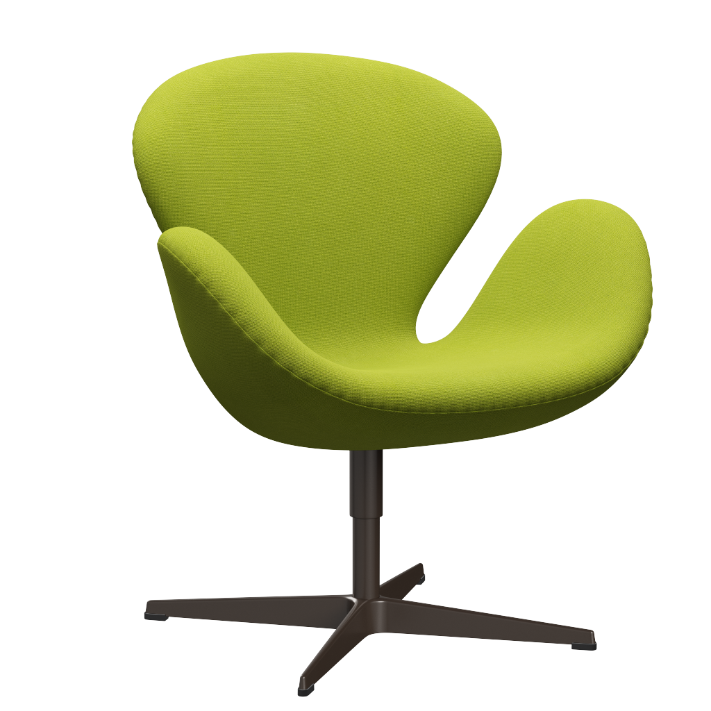 3320 Svanen Loungefåtölj, stomme i brun brons av Arne Jacobsen - Hallingdal - 907 Lime - Jacobsen Plus