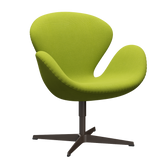 3320 Svanen Loungefåtölj, stomme i brun brons av Arne Jacobsen - Hallingdal - 907 Lime - Jacobsen Plus