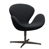 3320 Svanen Loungefåtölj, stomme i brun brons av Arne Jacobsen - Hallingdal - 968 Purple/Green - Jacobsen Plus