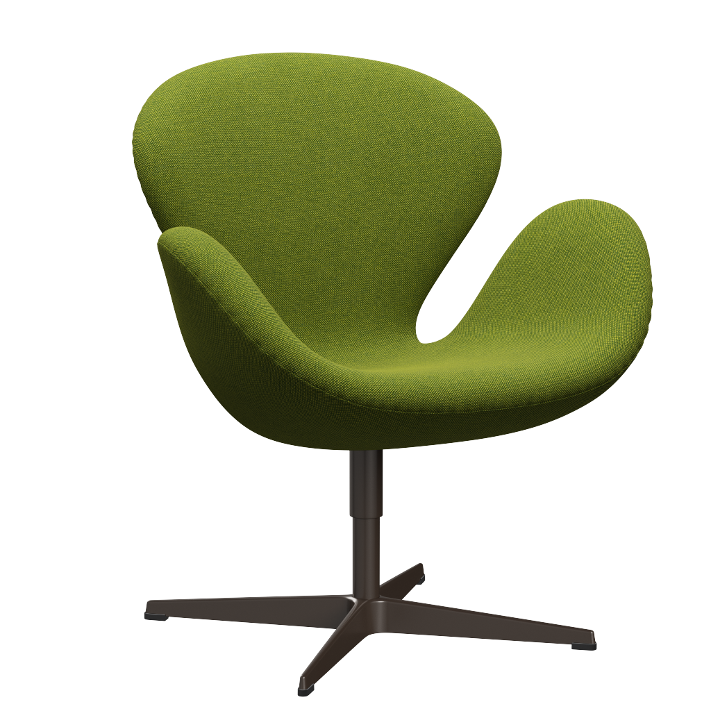 3320 Svanen Loungefåtölj, stomme i brun brons av Arne Jacobsen - Hallingdal - 980 Green - Jacobsen Plus