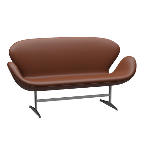 3321 Svanesoffa av Arne Jacobsen - Aura læder - Black Brown - Jacobsen Plus