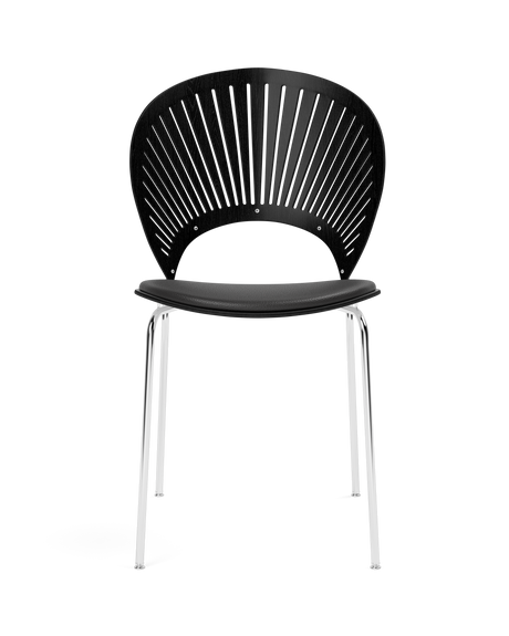 Trinidad Stol med svart läder på sits från Fredericia Furniture - 4 - Jacobsen Plus
