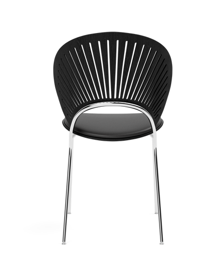 Trinidad Stol med svart läder på sits från Fredericia Furniture - 2 - Jacobsen Plus