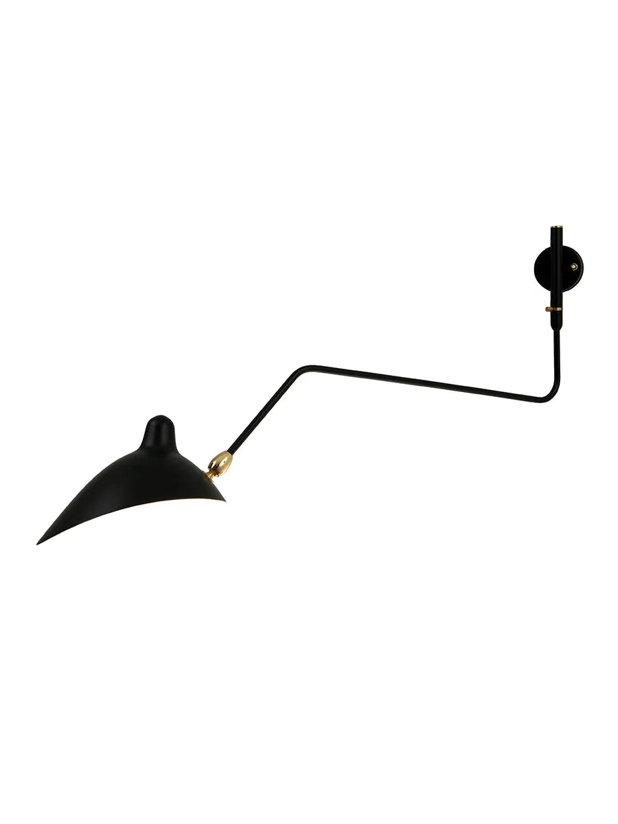 Big vägglampa med 1 böjd arm av Serge Mouille - 1 - Jacobsen Plus