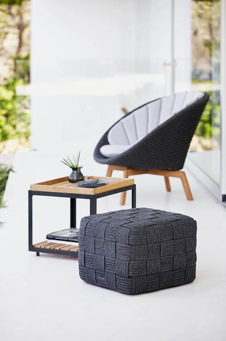 Cube Fotpall från Cane-line - Taupe - Jacobsen Plus