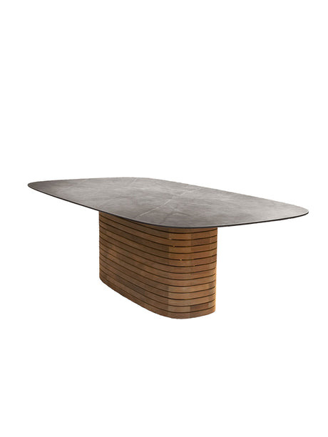 Mellow Trädgårdsbord, ovalt, medium från Cane-line - Teak - Jacobsen Plus