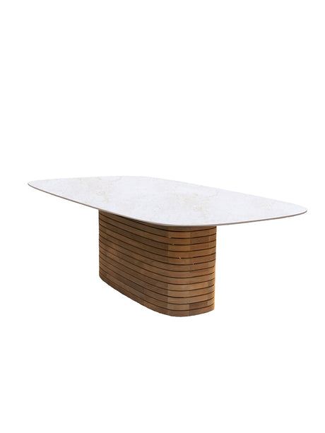 Mellow Trädgårdsbord, ovalt, medium från Cane-line - Teak - Jacobsen Plus