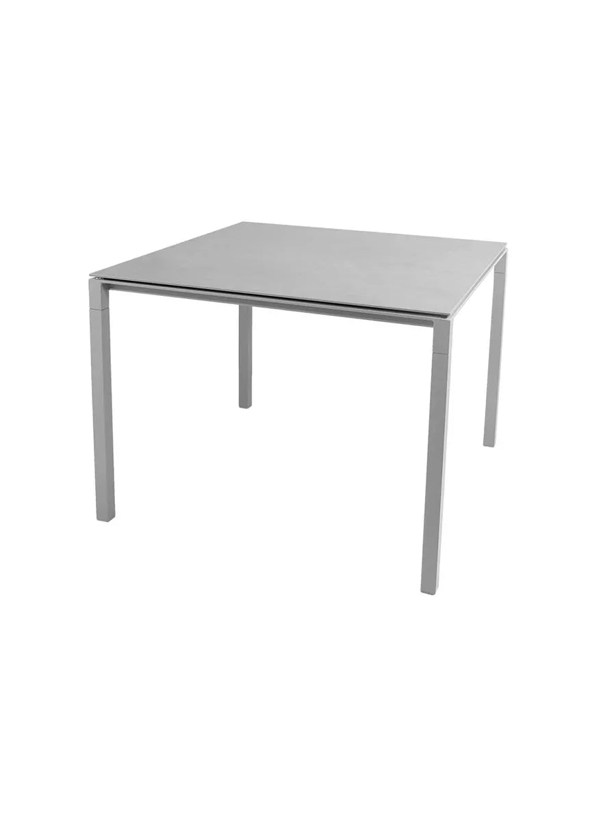 Pure Bord, 100x100 cm från Cane-line - Light grey / Concrete grey - Jacobsen Plus
