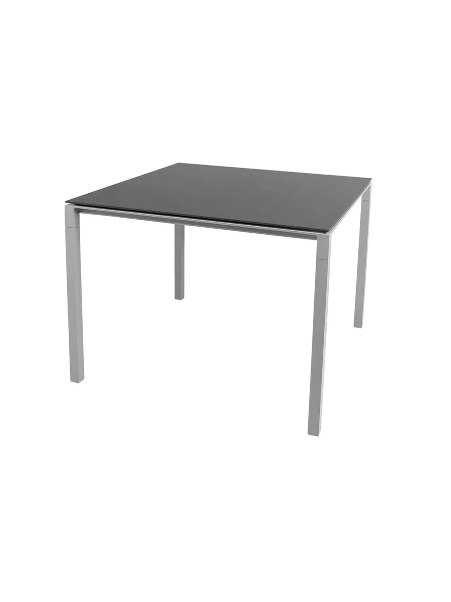 Pure Bord, 100x100 cm från Cane-line - Light grey / Nero Black - Jacobsen Plus
