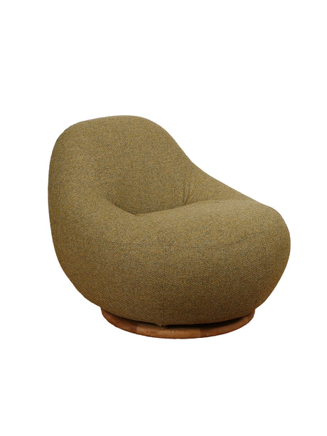 Gem Loungestol med Teak-snurrfot från Cane-line - Sand - Jacobsen Plus