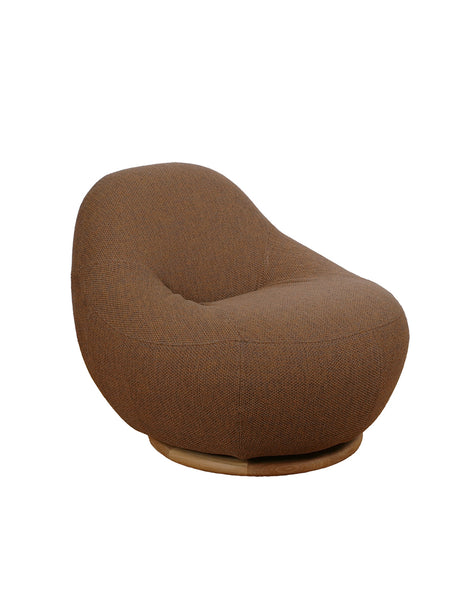 Gem Loungestol med Teak-snurrfot från Cane-line - Sand - Jacobsen Plus