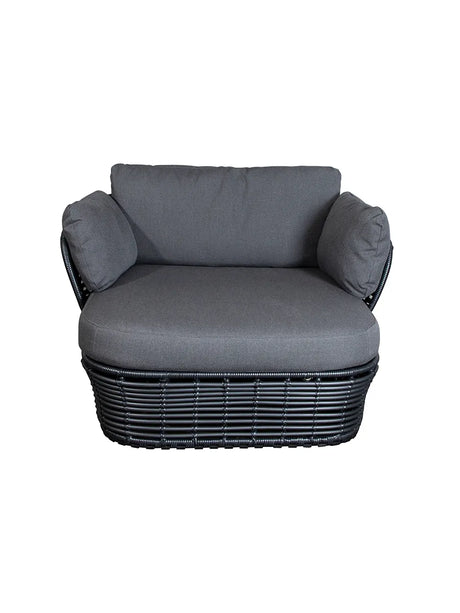 Basket loungestol från Cane-line - Graphite stel m. grey dynor - Jacobsen Plus