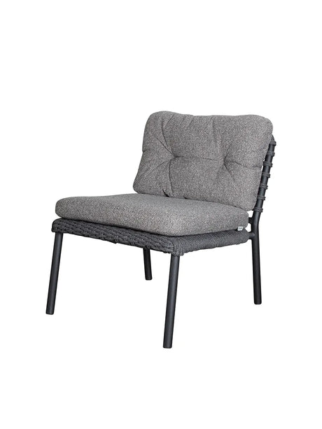 Ocean Enkelmodul, soft rope från Cane-line - Dark grey / Ingen dyna - Jacobsen Plus