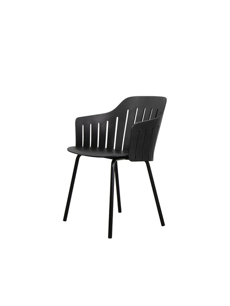 Choice Stol från Cane-line - Black / Galvanized steel-4-legs-black - Jacobsen Plus