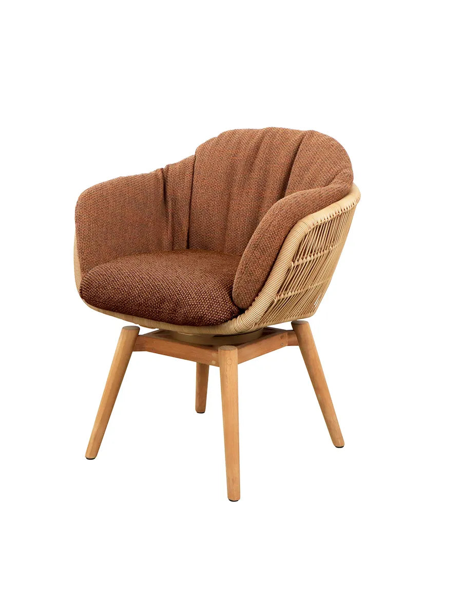 Stay Trädgårdsstol med Teak Swivel från Cane-line - Umber Brown, Cane-line Rise - Jacobsen Plus