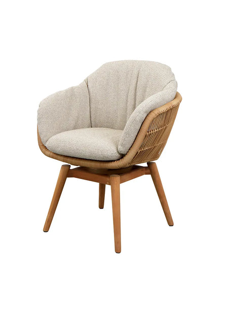 Stay Trädgårdsstol med Teak Swivel från Cane-line - Sand, Cane-line Natté - Jacobsen Plus