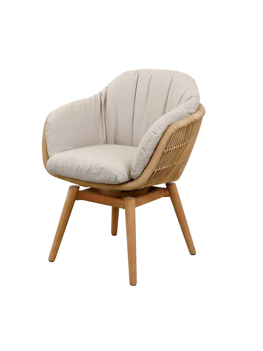 Stay Trädgårdsstol med Teak Swivel från Cane-line - Sand, Cane-line Natté - Jacobsen Plus