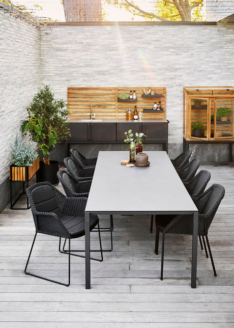 Breeze Trädgårdsstol med medarunderrede från Cane-line - Black - Jacobsen Plus
