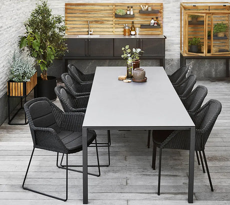 Pure Bord, 280x100 cm från Cane-line - Lava grey / Concrete grey - Jacobsen Plus