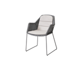 Breeze stol inkl. dyna från Cane-line - Light grey / Sand - Cane-line Natté - Jacobsen Plus