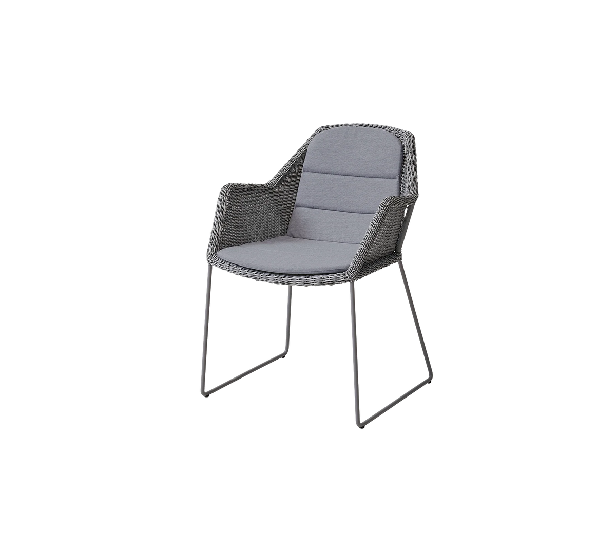 Breeze stol inkl. dyna från Cane-line - Light grey / Grey - Cane-line Natté - Jacobsen Plus