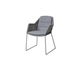 Breeze stol inkl. dyna från Cane-line - Light grey / Grey - Cane-line Natté - Jacobsen Plus