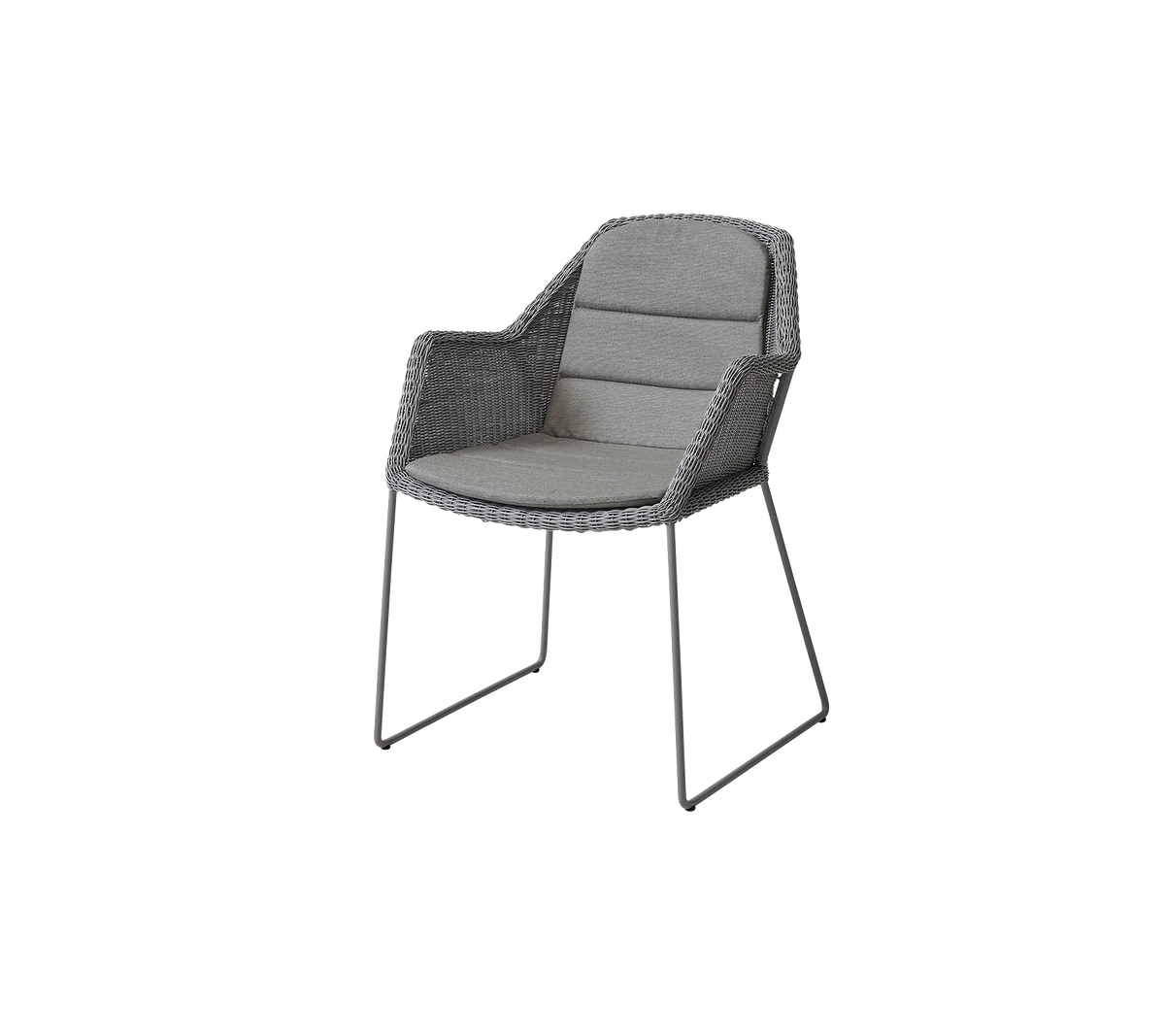 Breeze stol inkl. dyna från Cane-line - Light grey / Taupe - Cane-line Natté - Jacobsen Plus