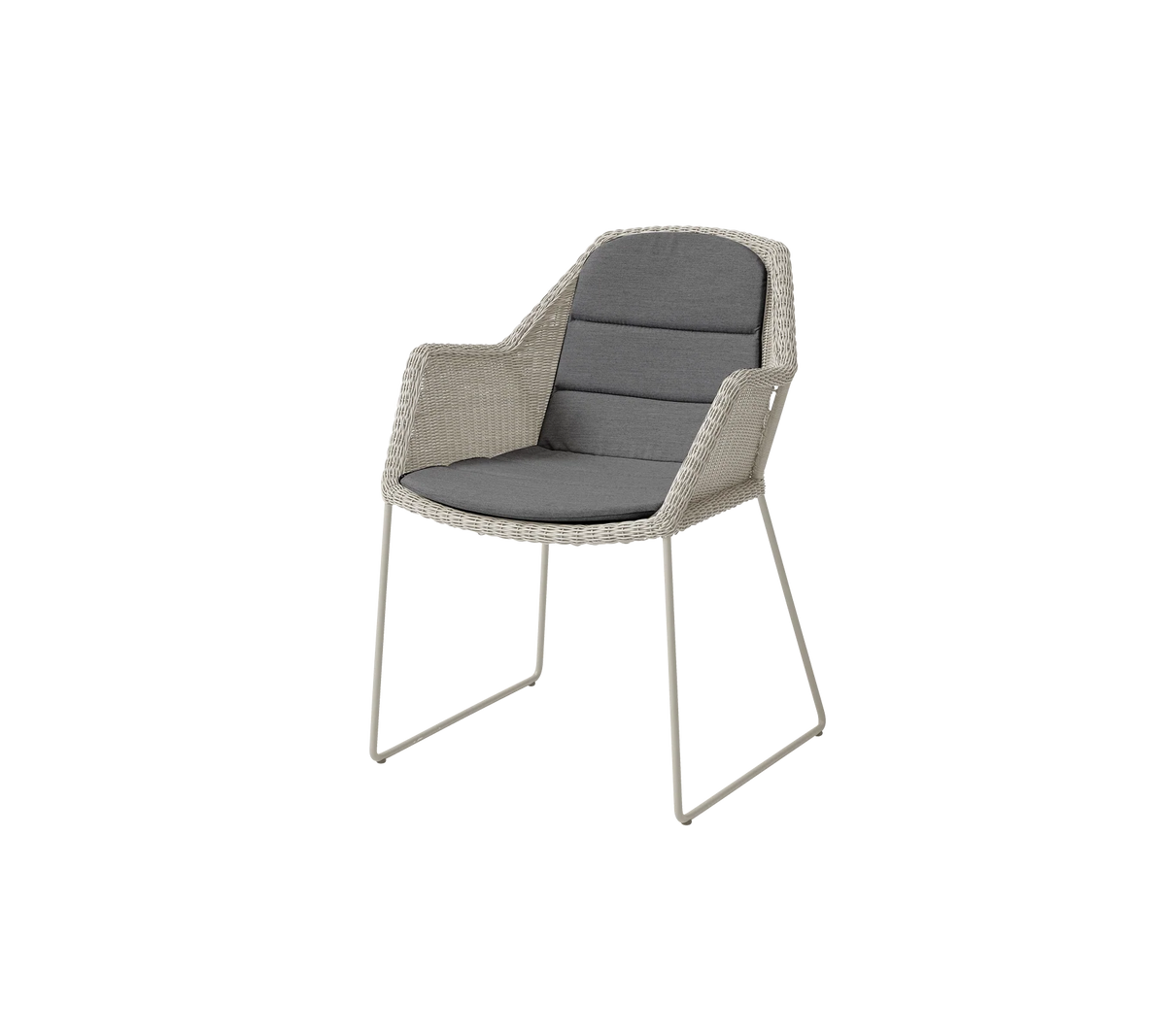 Breeze stol inkl. dyna från Cane-line - Sand / Grey - Cane-line Natté - Jacobsen Plus