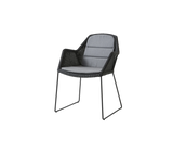 Breeze stol inkl. dyna från Cane-line - Black / Grey - Cane-line Natté - Jacobsen Plus