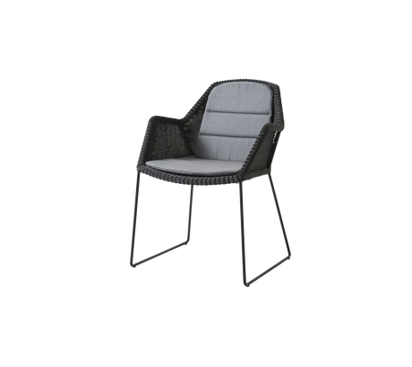 Breeze stol inkl. dyna från Cane-line - Black / Grey - Cane-line Natté - Jacobsen Plus