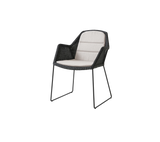 Breeze stol inkl. dyna från Cane-line - Black / Sand - Cane-line Natté - Jacobsen Plus