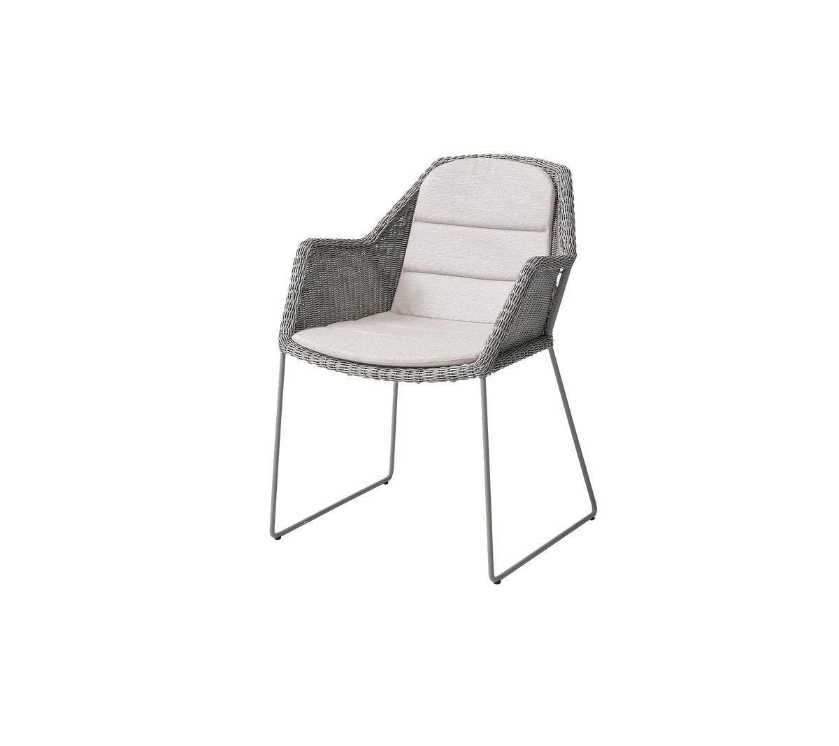 Breeze stol inkl. dyna från Cane-line - Taupe / Sand - Cane-line Natté - Jacobsen Plus