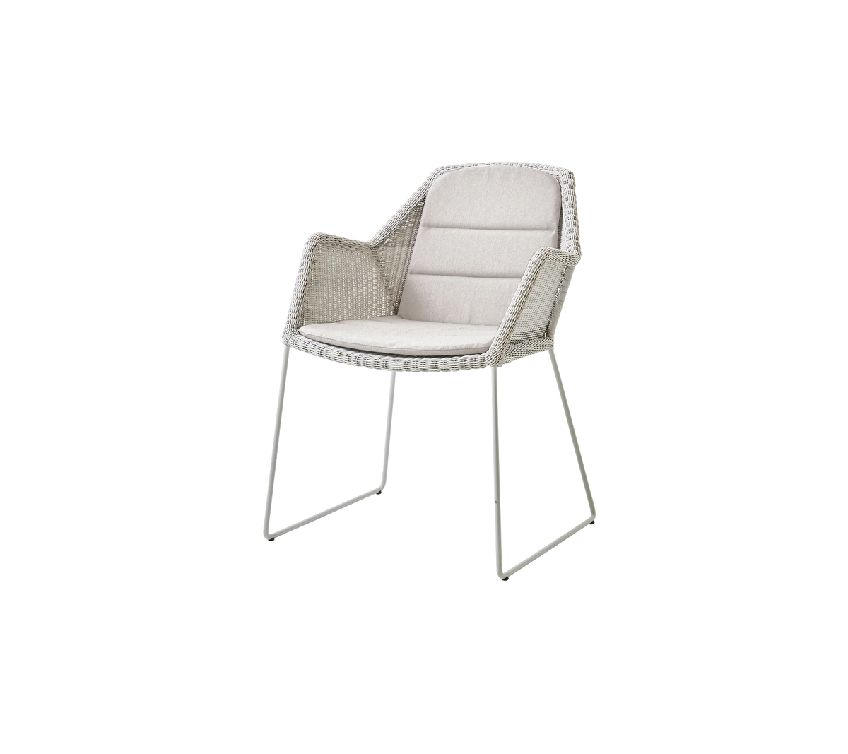 Breeze stol inkl. dyna från Cane-line - White grey / Sand - Cane-line Natté - Jacobsen Plus