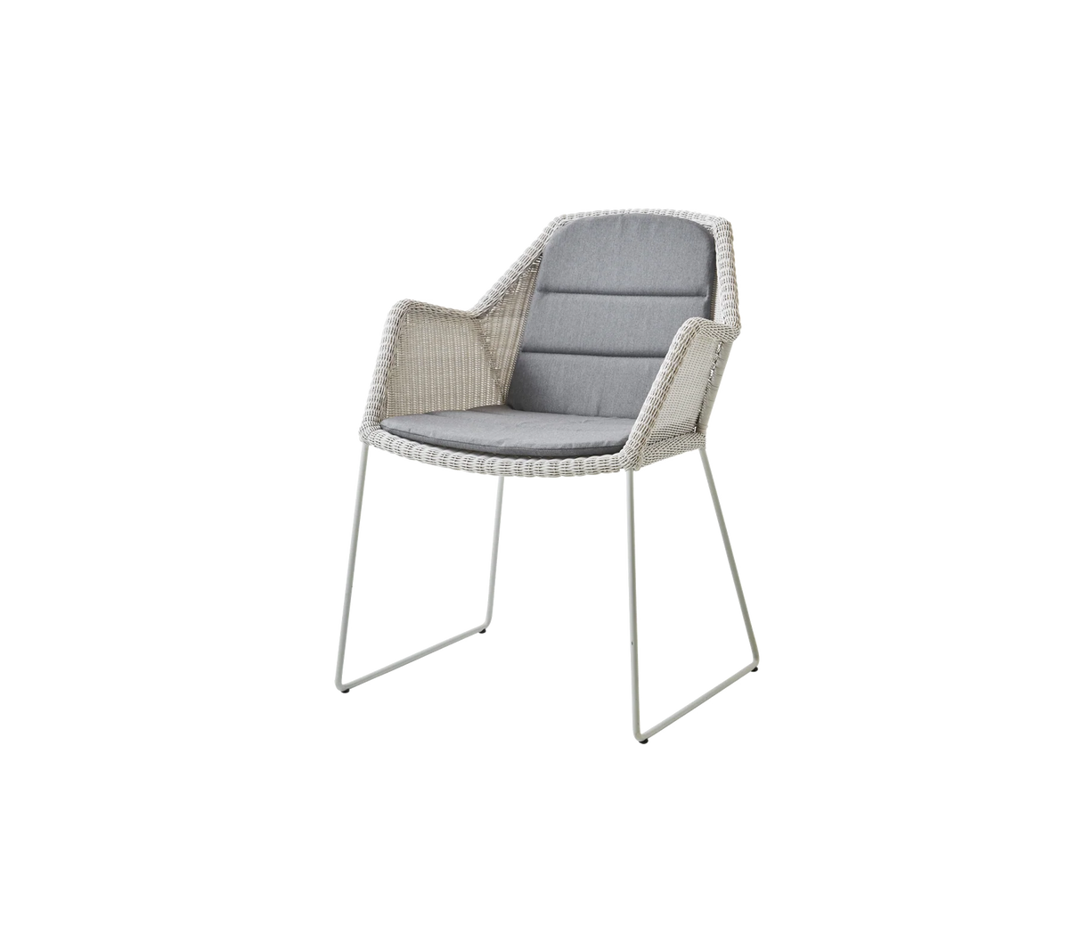 Breeze stol inkl. dyna från Cane-line - White grey / Grey - Cane-line Natté - Jacobsen Plus