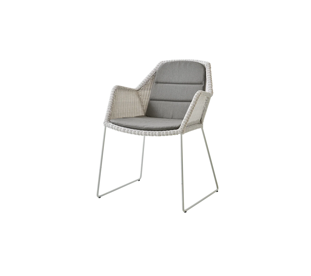 Breeze stol inkl. dyna från Cane-line - White grey / Taupe - Cane-line Natté - Jacobsen Plus