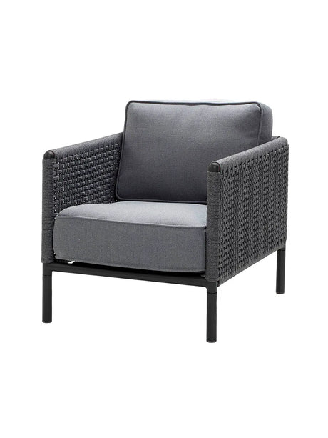 Encore Loungestol, Soft Rope från Cane-line - Lava grey-Dark grey - Jacobsen Plus