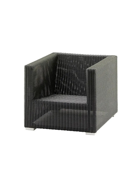 Chester Loungestol från Cane-line - Graphite / Ingen dyna - Jacobsen Plus