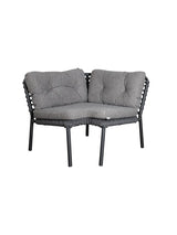 Ocean Hörnmodul, soft rope från Cane-line - Dark grey / Dark grey, Cane-line Wove - Jacobsen Plus