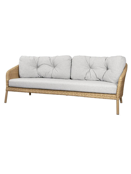 Ocean 3-sits Soffa, slätväv från Cane-line - Dark Grey - Jacobsen Plus