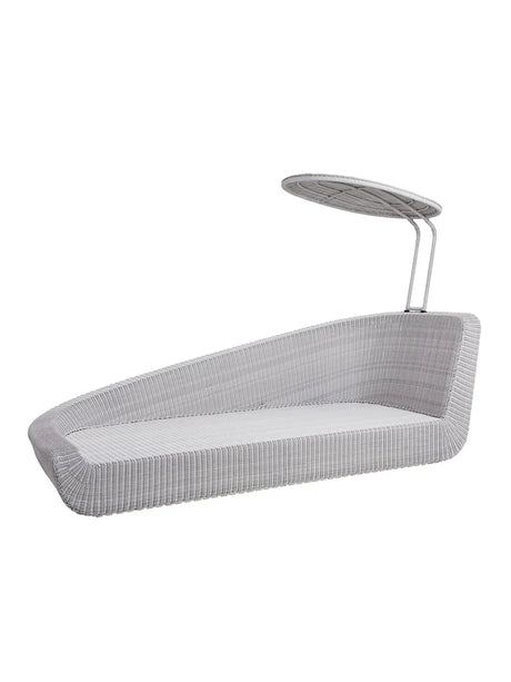 Savannah Daybed, höger i vit/grå från Cane-line - Grå, Cane-line Natte dyna - Jacobsen Plus