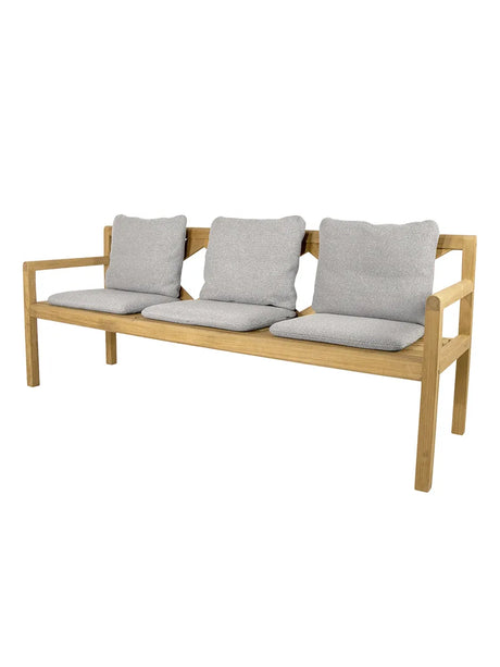 Grace 3-sitsbänk från Cane-line - Light grey - Jacobsen Plus