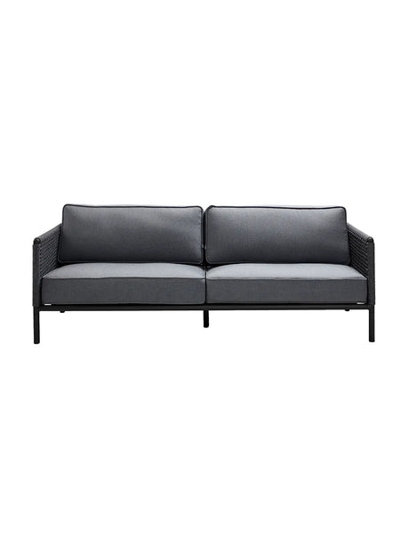 Encore 3-sitssoffa från Cane-line - Lava grey-Dark grey - Jacobsen Plus