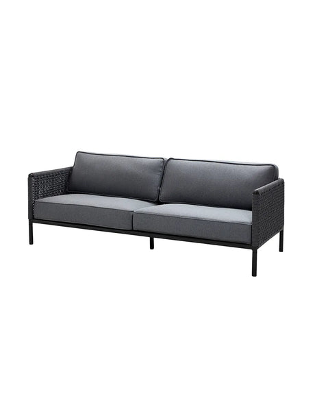 Encore 3-sitssoffa från Cane-line - Lava grey-Dark grey - Jacobsen Plus