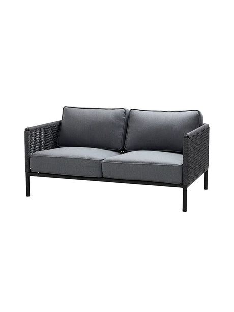 Encore 2-sits Soffa, Soft Rope från Cane-line - Lava grey-Dark grey - Jacobsen Plus